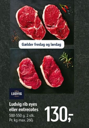 Føtex Ludvig okseentrecotes tilbud