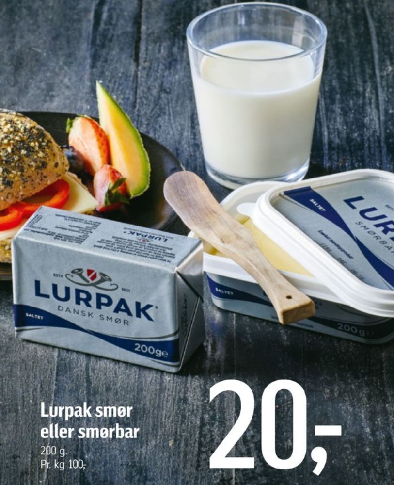 Føtex Lurpak smør saltet tilbud