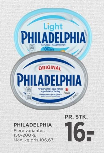 MENY Philadelphia flødeost light tilbud