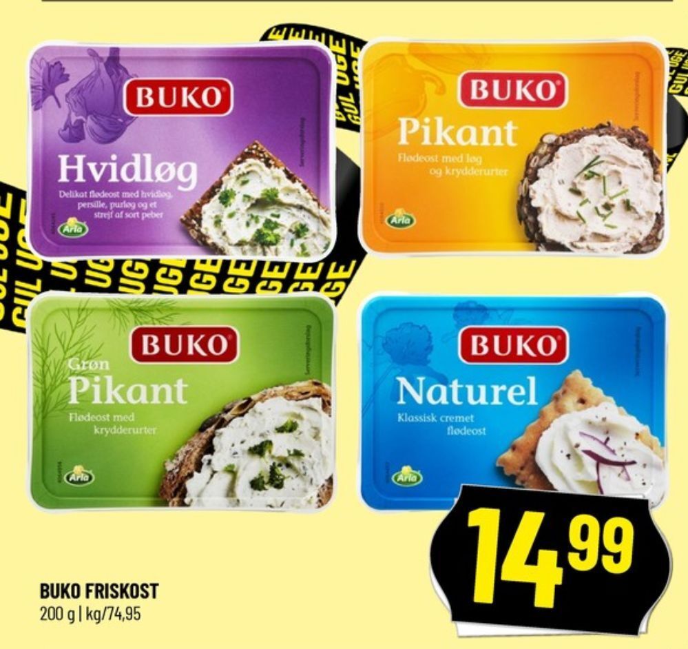 Løvbjerg Buko flødeost hvidløg tilbud