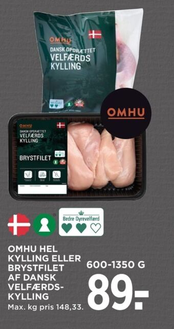 Omhu kyllingebrystfilet