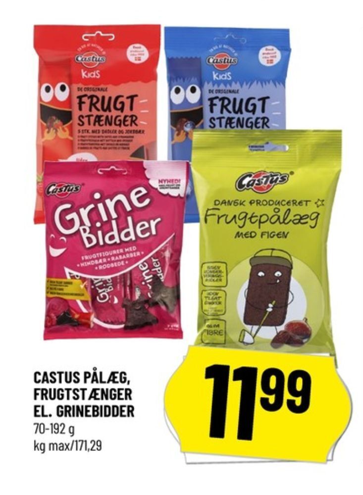 Løvbjerg Castus frugtstænger tilbud
