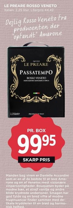 MENY Ukendt italiensk rødvin tilbud