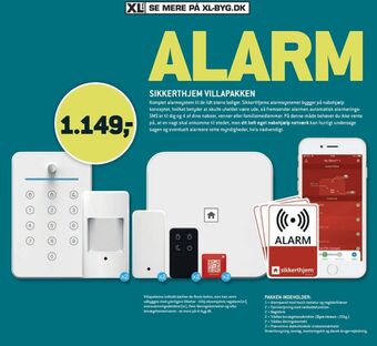 XL-BYG Sikkerthjem alarmsystem tilbud