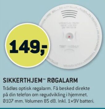 XL-BYG Sikkerthjem røgalarm tilbud