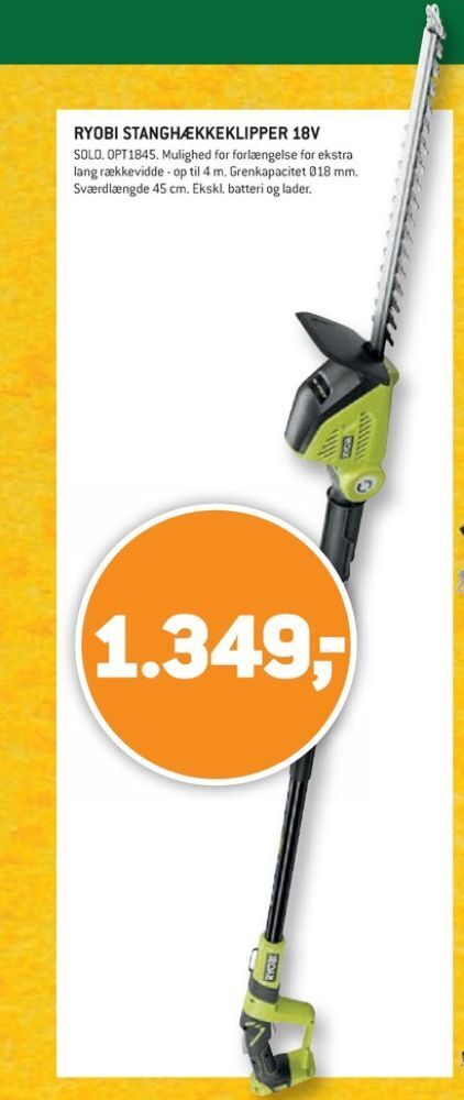 XL-BYG Ryobi hækkeklipper tilbud