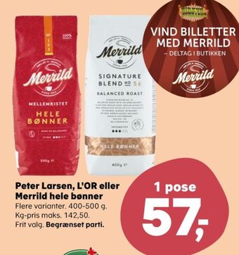 SuperBrugsen Mellemristet kaffebønner tilbud