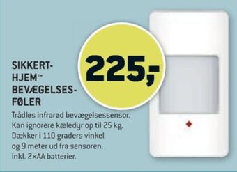 XL-BYG Sikkerthjem bevægelsessensor tilbud