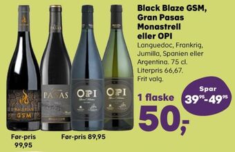 SuperBrugsen Ukendt fransk rødvin tilbud