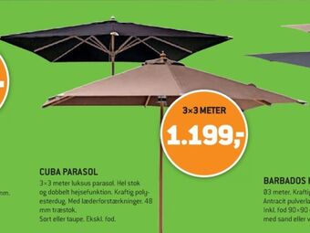 XL-BYG Ukendt parasol tilbud