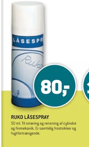 XL-BYG Ruko låsespray tilbud