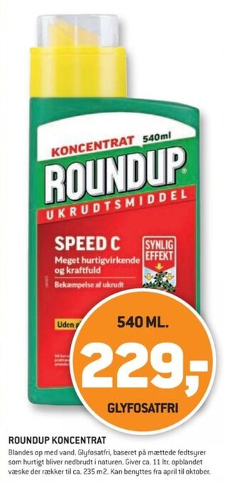 XL-BYG Roundup ukrudtsmiddel tilbud