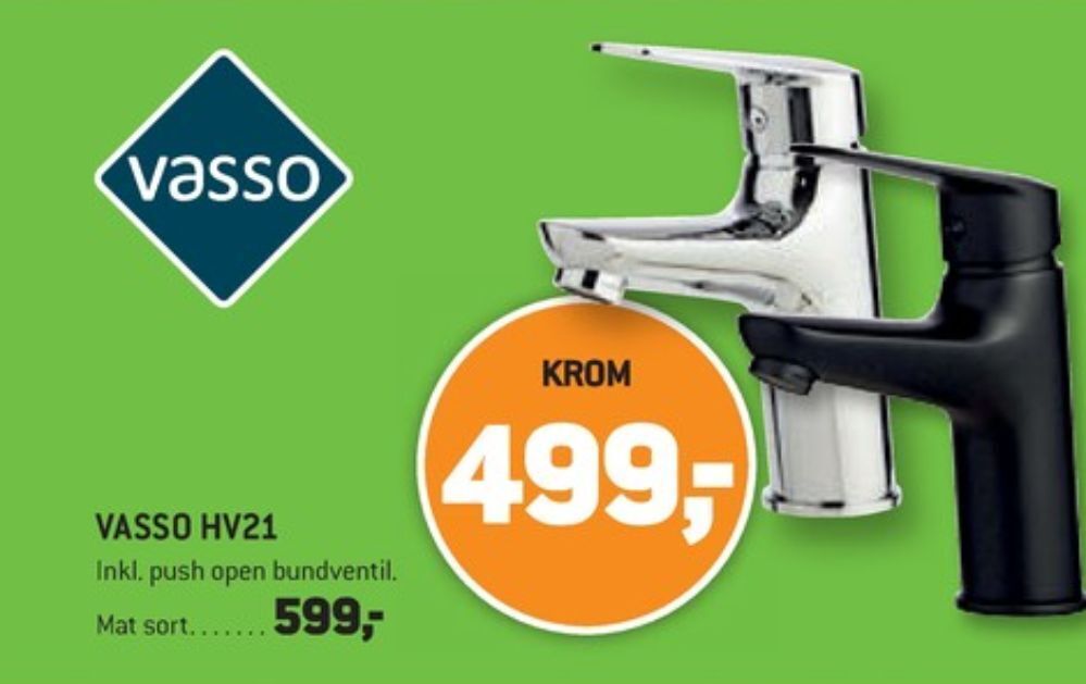 XL-BYG Vasso håndvaskarmatur tilbud