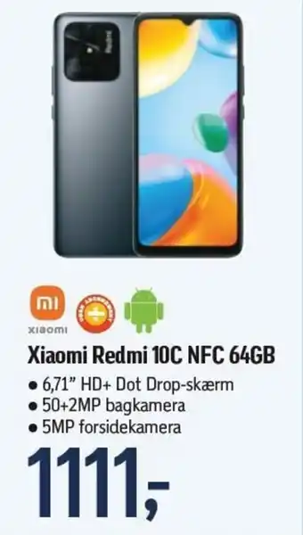 Føtex Xiaomi Redmi 10C NFC 64GB tilbud