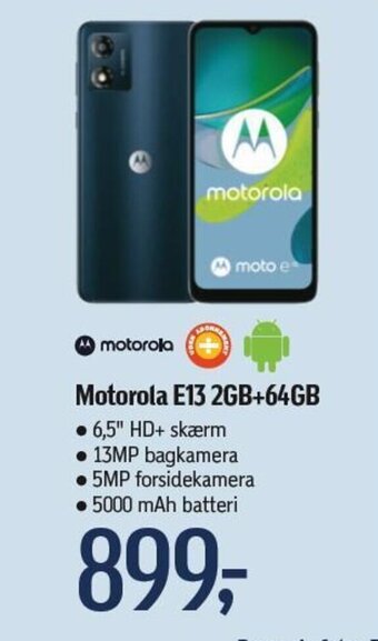 Føtex Motorola E13 2GB+64GB tilbud