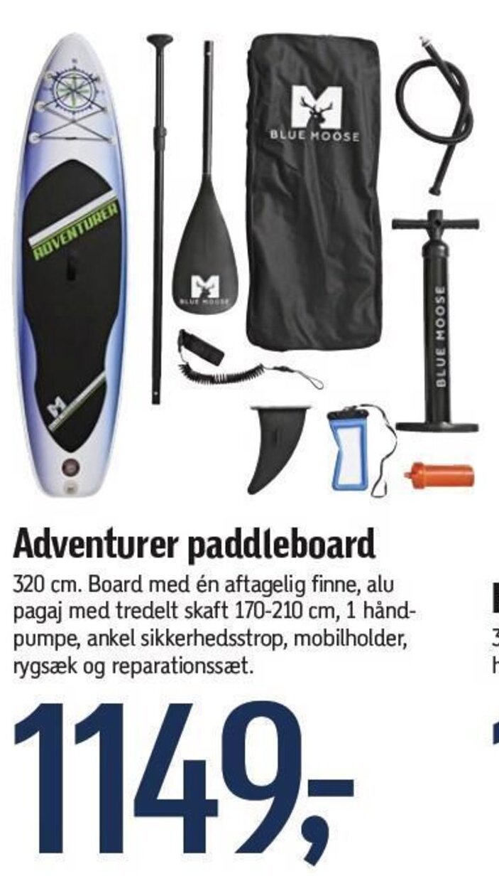 Føtex Adventurer paddleboard tilbud