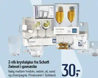 Føtex 2-stk krystalglas fra Schott Zwiesel i gaveæske tilbud