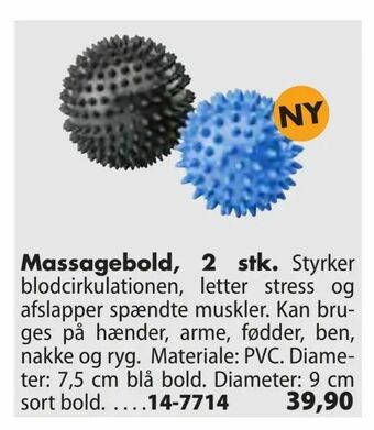 Massagebold, 2 stk