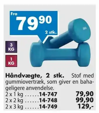 Håndvægte, 2 stk