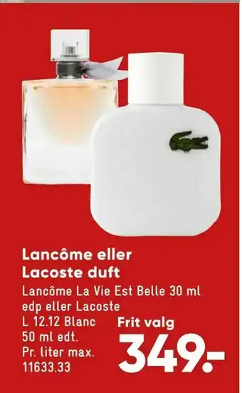Bilka Lancôme eller Lacoste duft tilbud