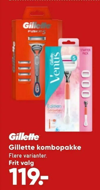 Bilka Gillette kombopakke tilbud