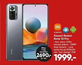 Bilka Xiaomi Redmi Note 10 Pro tilbud