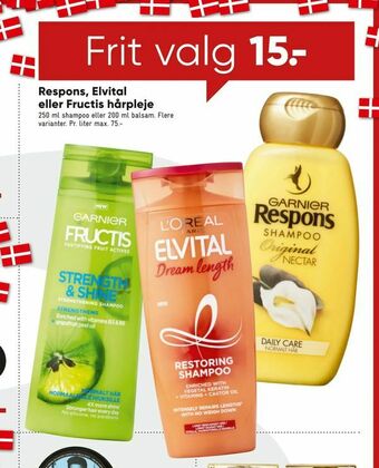 Bilka Respons, Elvital eller Fructis hårpleje tilbud