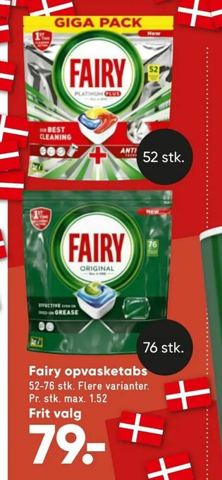 Bilka Fairy opvasketabs tilbud