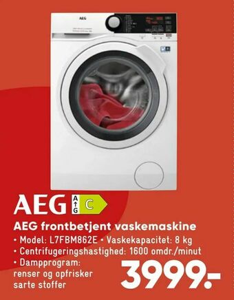 Bilka AEG frontbetjent vaskemaskine tilbud
