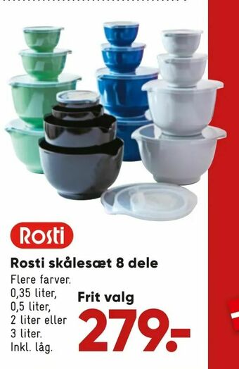Bilka Rosti skålesæt 8 dele tilbud
