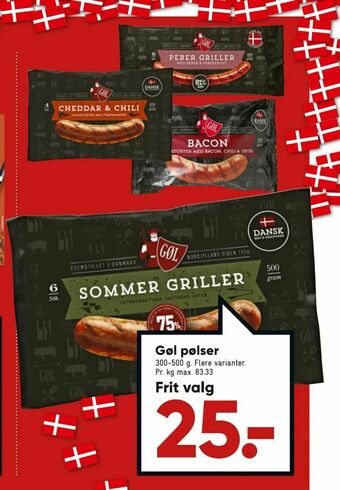 Bilka Gøl pølser tilbud
