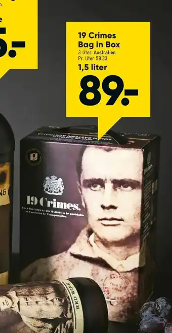 Bilka 19 Crimes Bag in Box tilbud