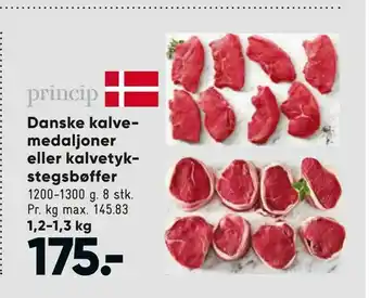 Danske kalvemedaljoner eller kalvetykstegsbøffer