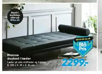 Bilka Monroe daybed i læder tilbud