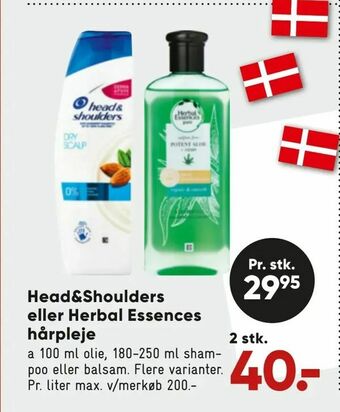 Bilka Head&Shoulders eller Herbal Essences hårpleje tilbud