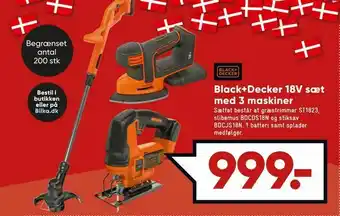 Black+Decker 18V sæt med 3 maskiner