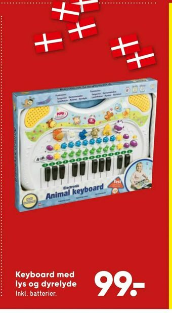 Bilka Keyboard med lys og dyrelyde tilbud