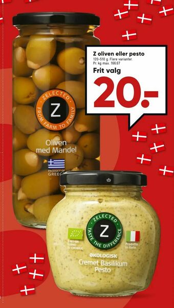 Bilka Z oliven eller pesto tilbud