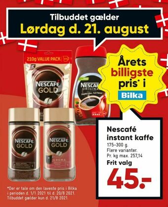 Bilka Nescafé instant kaffe tilbud