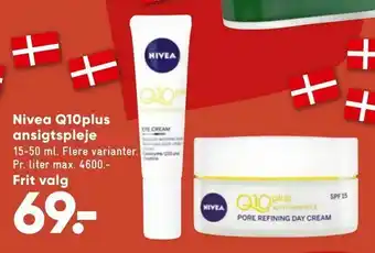 Bilka Nivea Q10plus ansigtspleje tilbud
