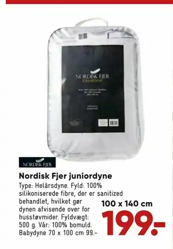 Bilka Nordisk Fjer juniordyne tilbud
