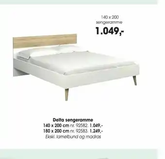 Daells Bolighus Delta sengeramme 140 x 200 cm tilbud