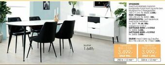 Daells Bolighus Sættilbud bord + 4 stole tilbud