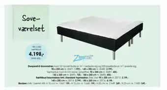 Daells Bolighus Zleepwell-3 boxmadras tilbud