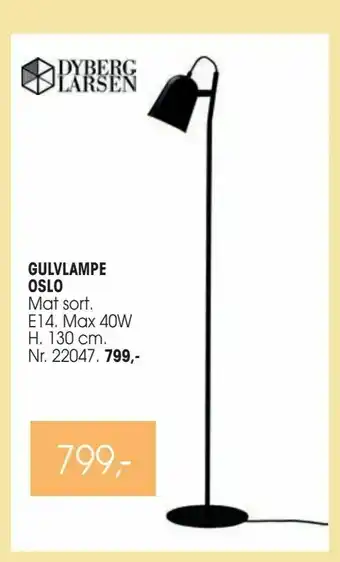 Daells Bolighus Gulvlampe oslo tilbud