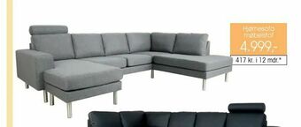 Daells Bolighus Hjørnesofa u-shape tilbud