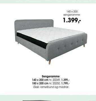 Daells Bolighus Sengeramme 140 x 200 cm tilbud