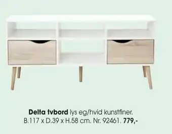 Daells Bolighus Delta tvbord tilbud