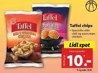 Lidl Taffel Chips 130-175 g tilbud