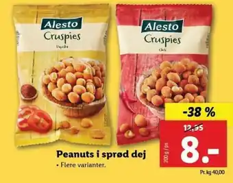 Lidl Peanuts i Sprød Dej 200g tilbud